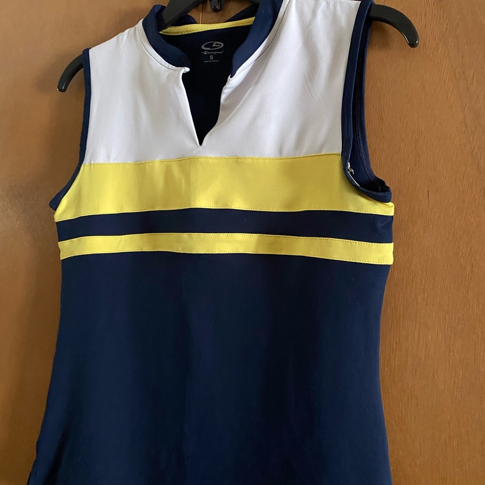Champion Navy and Yellow Athletic Top